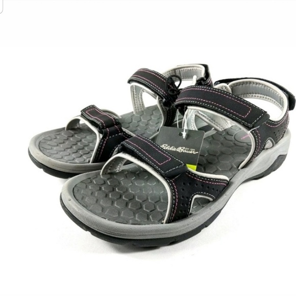 NEW! Eddie Bauer Keona Blk /& Pink Womens 8.5 Cushioned Sandal